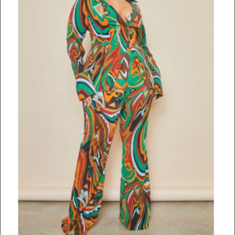 Brand new with tags!  Chiffon pants and blazer set!